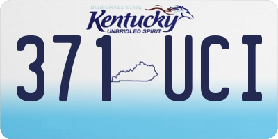 KY license plate 371UCI