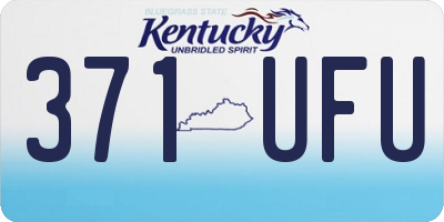 KY license plate 371UFU