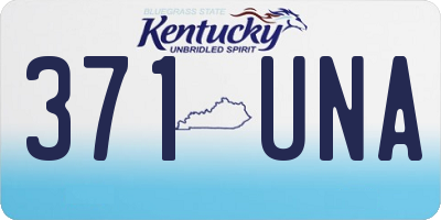 KY license plate 371UNA