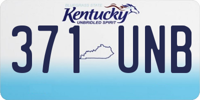 KY license plate 371UNB