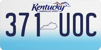 KY license plate 371UOC