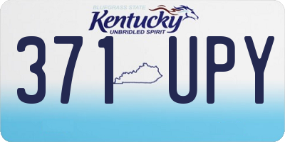KY license plate 371UPY