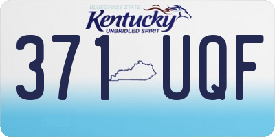 KY license plate 371UQF