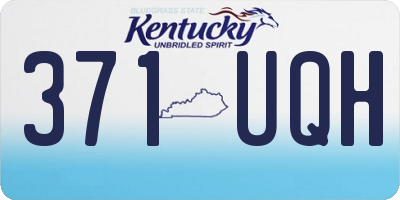 KY license plate 371UQH