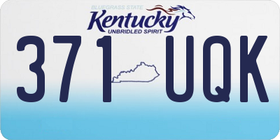 KY license plate 371UQK