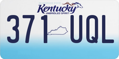 KY license plate 371UQL