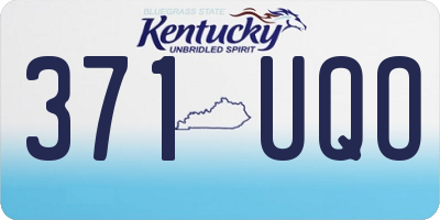 KY license plate 371UQO