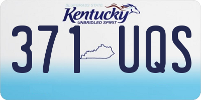 KY license plate 371UQS