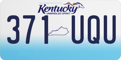 KY license plate 371UQU