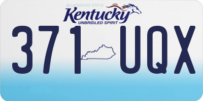 KY license plate 371UQX