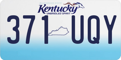 KY license plate 371UQY