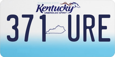KY license plate 371URE