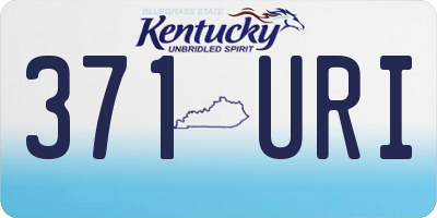 KY license plate 371URI