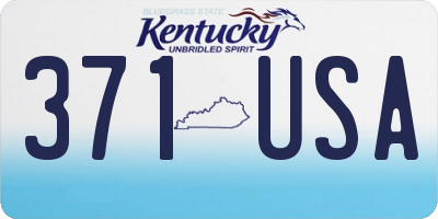 KY license plate 371USA
