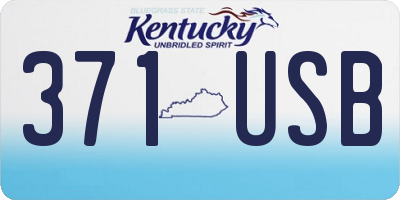 KY license plate 371USB