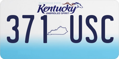 KY license plate 371USC