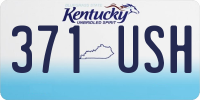 KY license plate 371USH