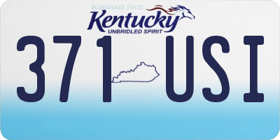 KY license plate 371USI