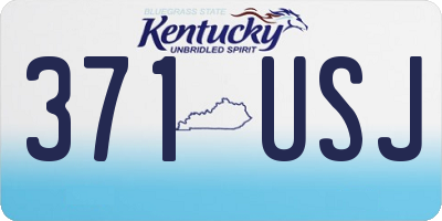 KY license plate 371USJ