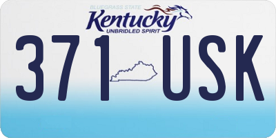 KY license plate 371USK