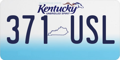 KY license plate 371USL