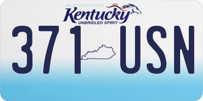 KY license plate 371USN