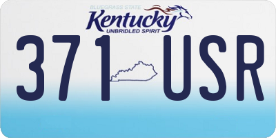 KY license plate 371USR