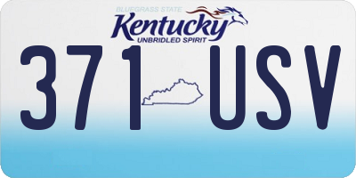 KY license plate 371USV