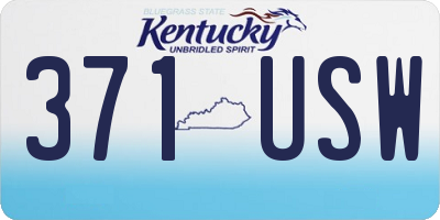 KY license plate 371USW