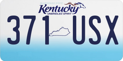 KY license plate 371USX