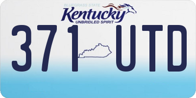 KY license plate 371UTD