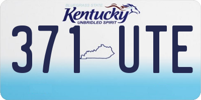 KY license plate 371UTE