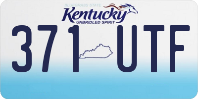 KY license plate 371UTF