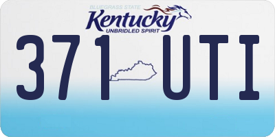 KY license plate 371UTI