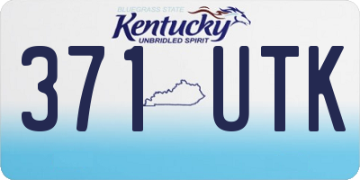 KY license plate 371UTK