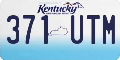 KY license plate 371UTM