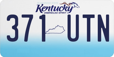 KY license plate 371UTN