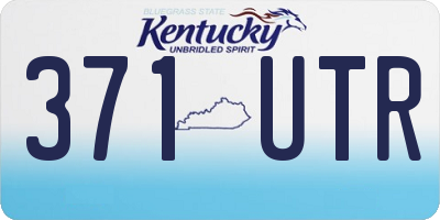 KY license plate 371UTR