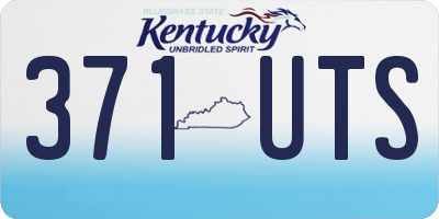 KY license plate 371UTS