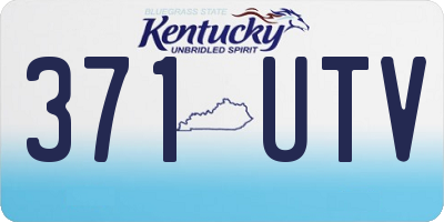 KY license plate 371UTV