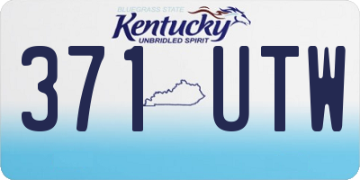 KY license plate 371UTW