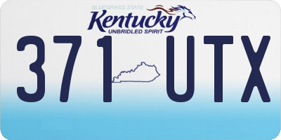KY license plate 371UTX