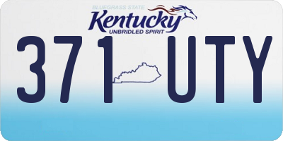 KY license plate 371UTY