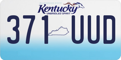 KY license plate 371UUD