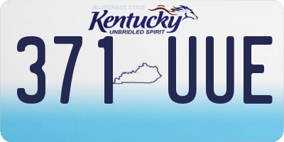 KY license plate 371UUE