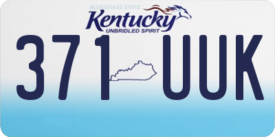 KY license plate 371UUK
