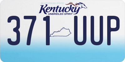 KY license plate 371UUP
