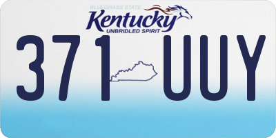 KY license plate 371UUY