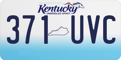 KY license plate 371UVC