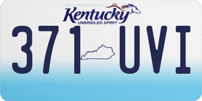 KY license plate 371UVI